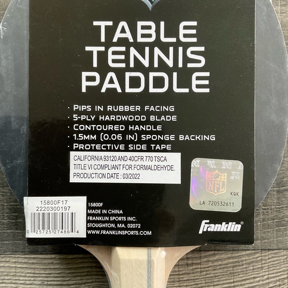 NEW Baltimore Ravens NFL Table Tennis Ping Pong Paddle - Picture 4 of 4